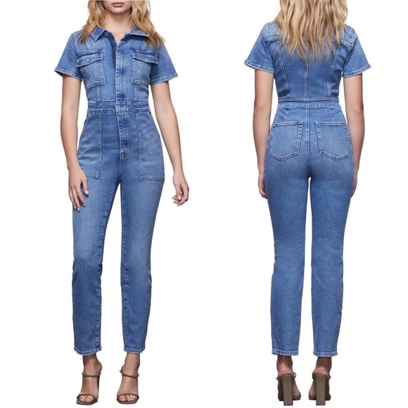 good american jean jumpsuit